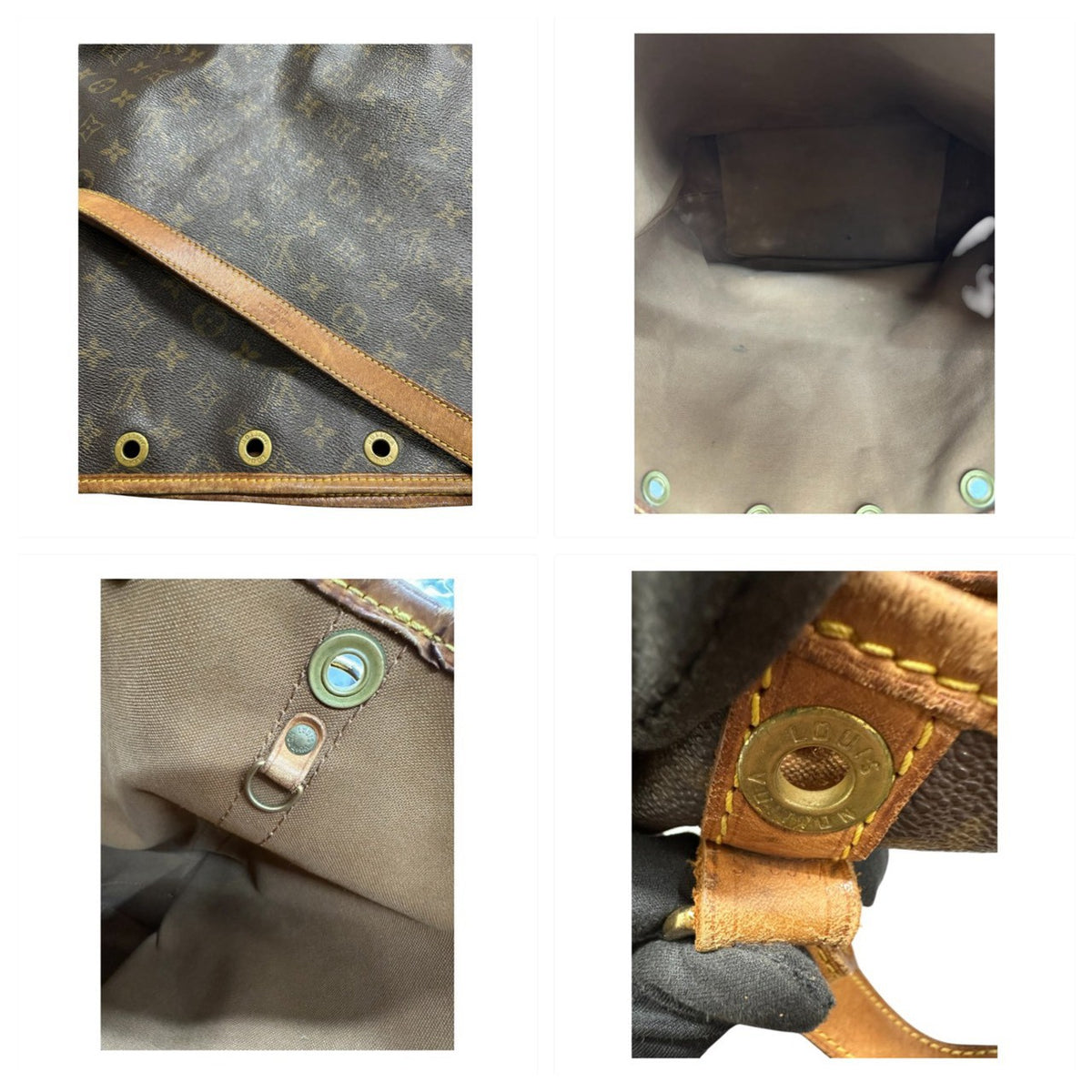 LOUIS VUITTON ルイヴィトン ヴィンテージ モノグラム ブラウン ゴールド金具 PVC / レザー M42224 ショルダーバッグ レディース AB
