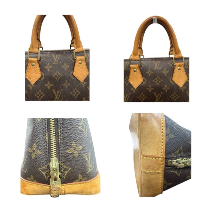 LOUIS VUITTON ルイヴィトン モノグラム ブラウン ゴールド金具 PVC / レザー M51130 ハンドバッグ レディース ABP