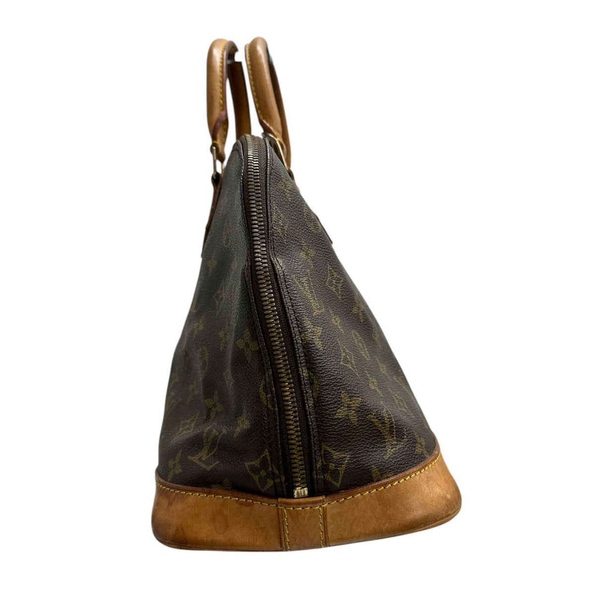 LOUIS VUITTON ルイヴィトン モノグラム ブラウン ゴールド金具 PVC / レザー M51130 ハンドバッグ レディース AB