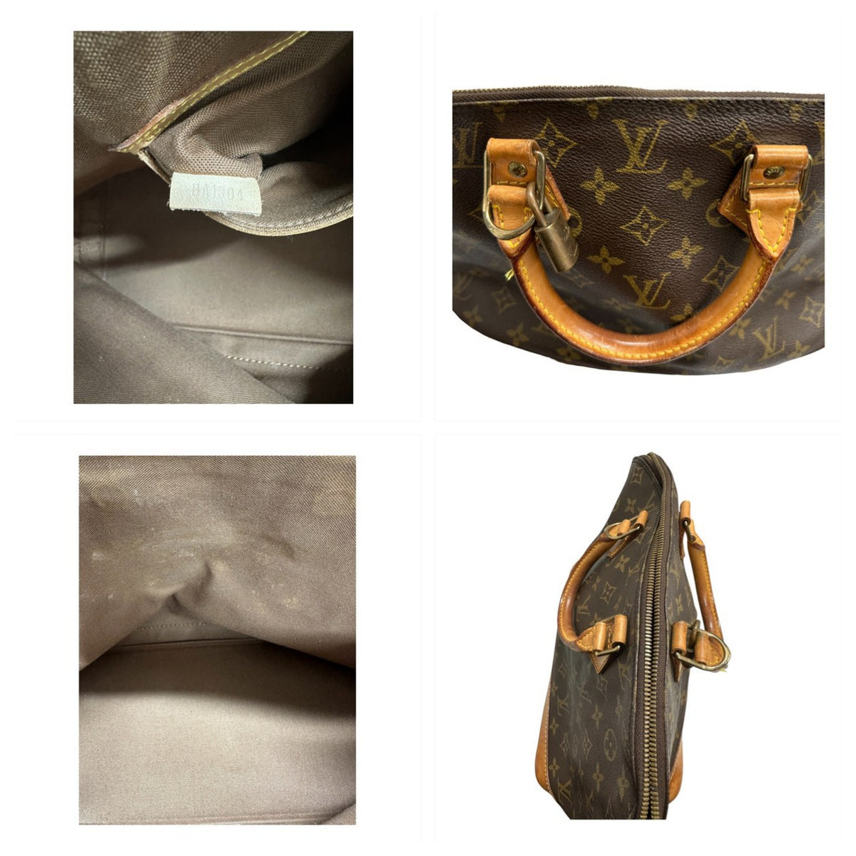 LOUIS VUITTON ルイヴィトン モノグラム ブラウン ゴールド金具 PVC / レザー M51130 ハンドバッグ レディース AB