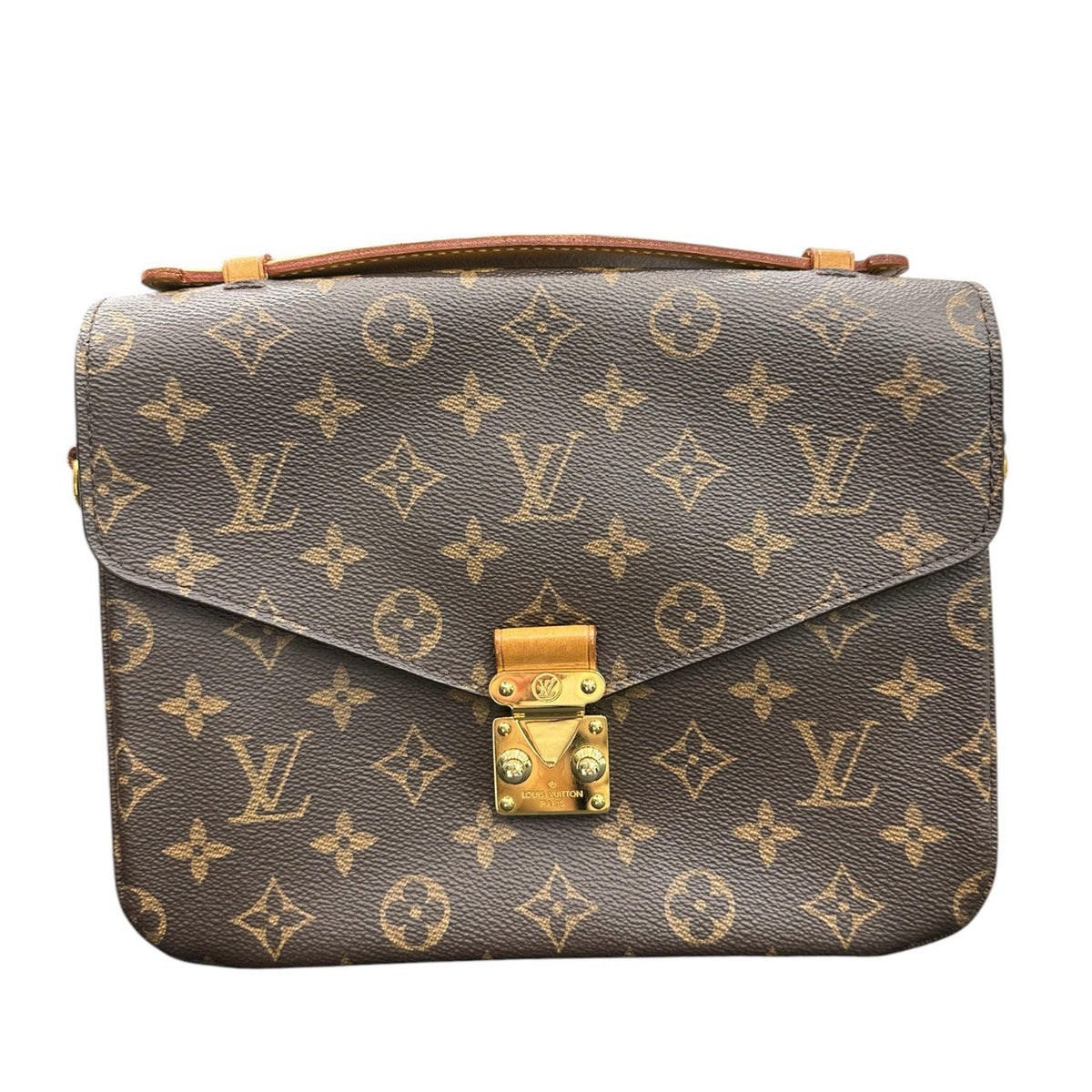 LOUIS VUITTON ルイヴィトン モノグラム ポシェットメティスMM ブラウン PVC M44875 ショルダーバッグ ハンドバッグ レディース A