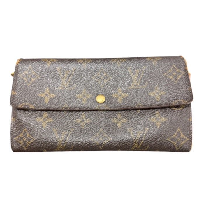 LOUIS VUITTON ルイヴィトン モノグラム ブラウン PVC M61724 長財布 レディース AB