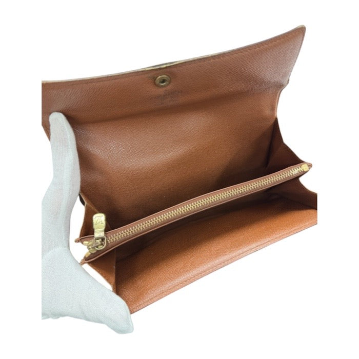 LOUIS VUITTON ルイヴィトン モノグラム ブラウン PVC M61724 長財布 レディース AB