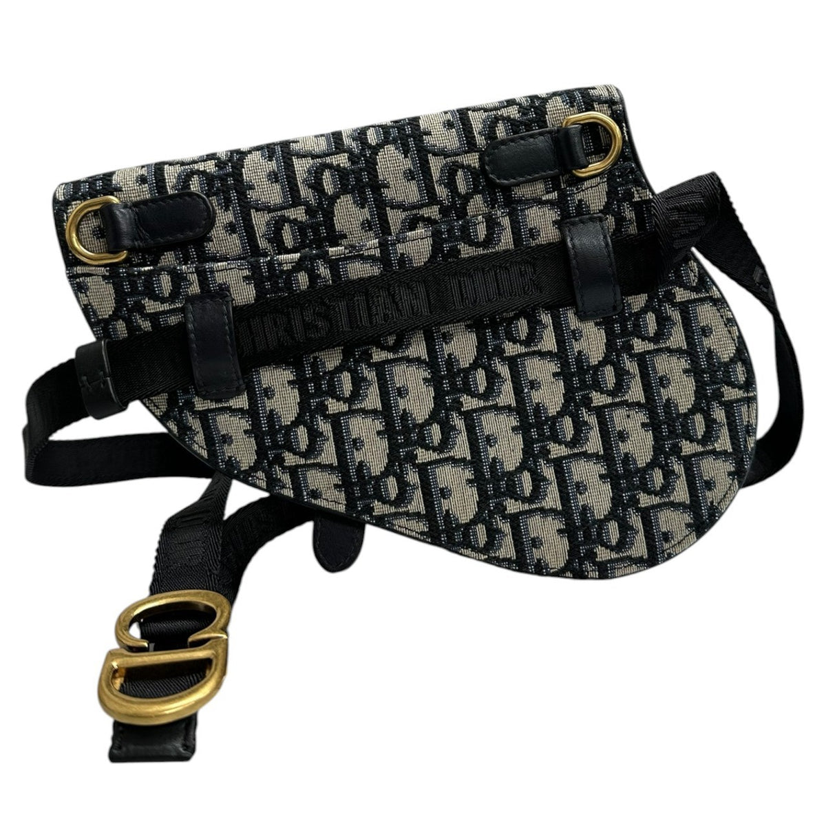 Christian Dior クリスチャンディオール サドル ネイビー ゴールド金具 S5619CTZQ ショルダーバッグ レディース ABP