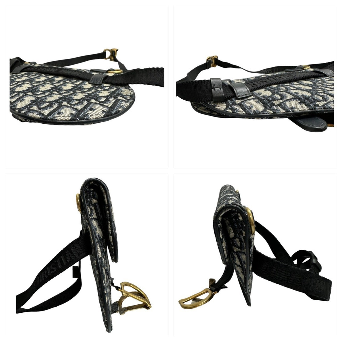 Christian Dior クリスチャンディオール サドル ネイビー ゴールド金具 S5619CTZQ ショルダーバッグ レディース ABP