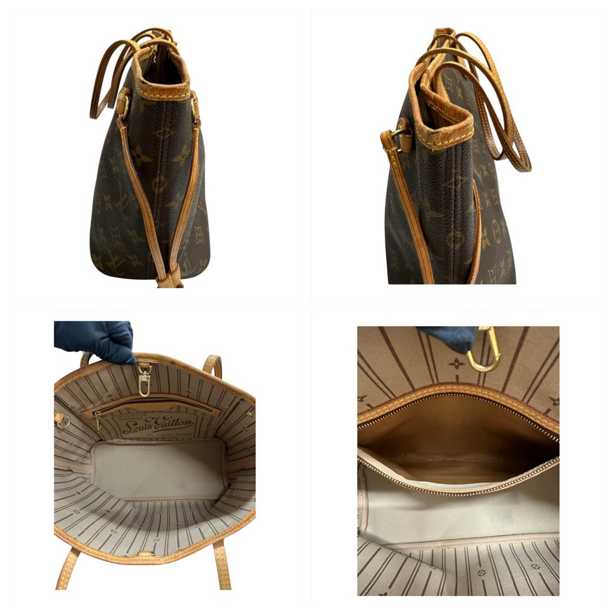 LOUIS VUITTON ルイヴィトン モノグラム ブラウン ゴールド金具 PVC M40155 トートバッグ レディース A