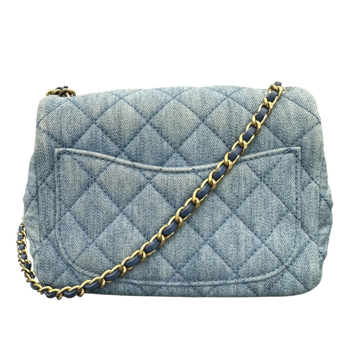 CHANEL シャネル デニム ブルー デニム ショルダーバッグ レディース AB