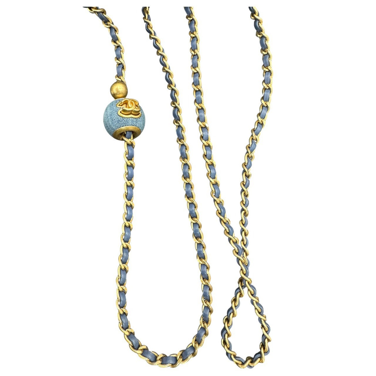 CHANEL シャネル デニム ブルー デニム ショルダーバッグ レディース AB