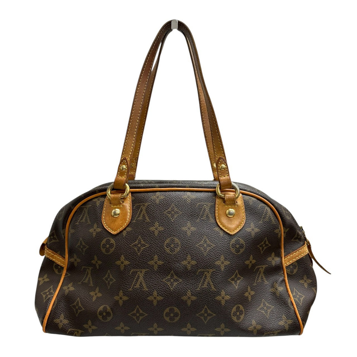 LOUIS VUITTON ルイヴィトン モノグラム ブラウン ゴールド金具 PVC M95565 セミショルダーバッグ レディース AB
