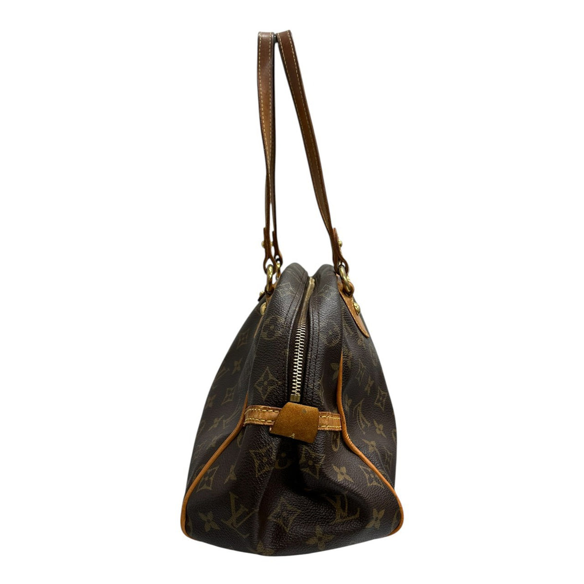 LOUIS VUITTON ルイヴィトン モノグラム ブラウン ゴールド金具 PVC M95565 セミショルダーバッグ レディース AB