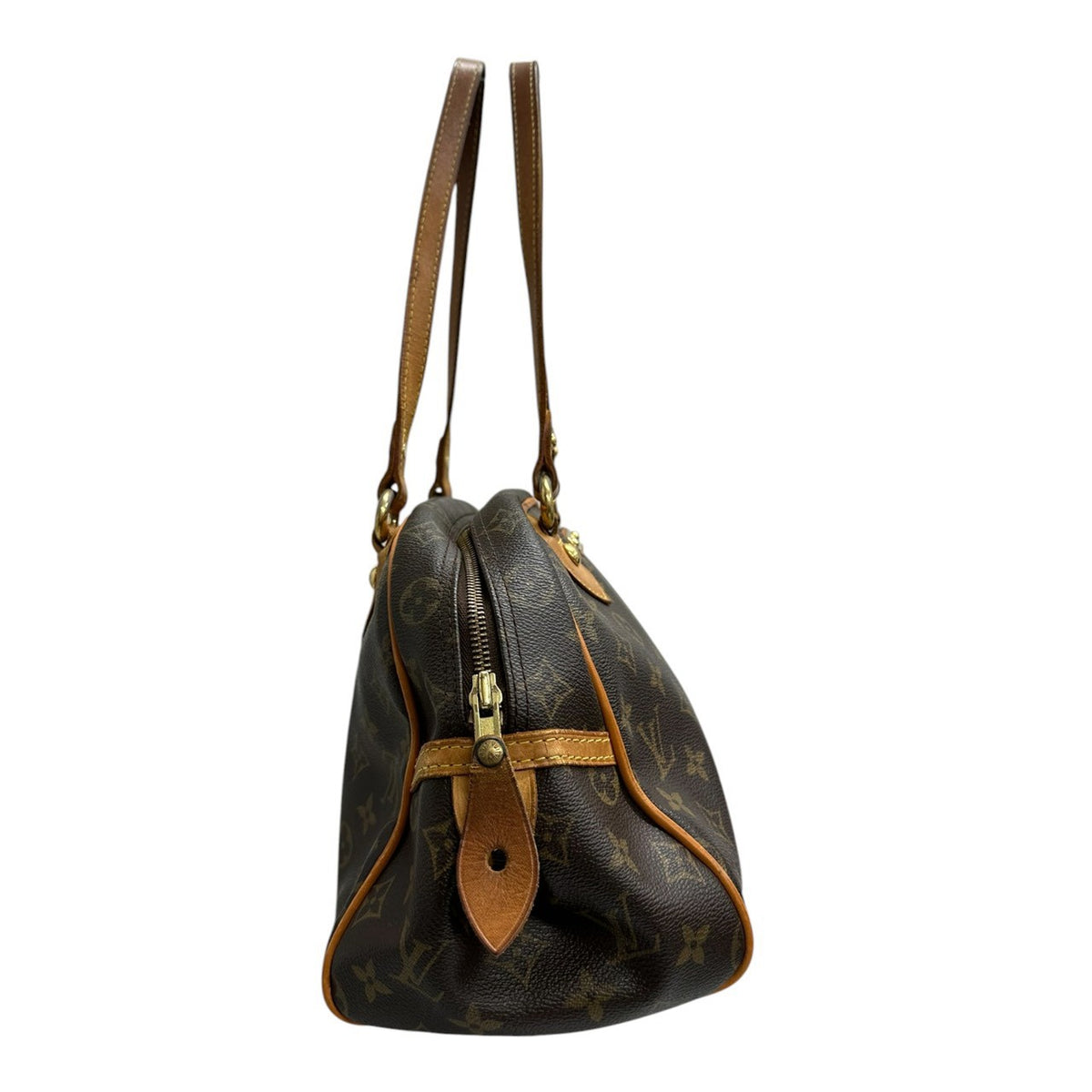 LOUIS VUITTON ルイヴィトン モノグラム ブラウン ゴールド金具 PVC M95565 セミショルダーバッグ レディース AB
