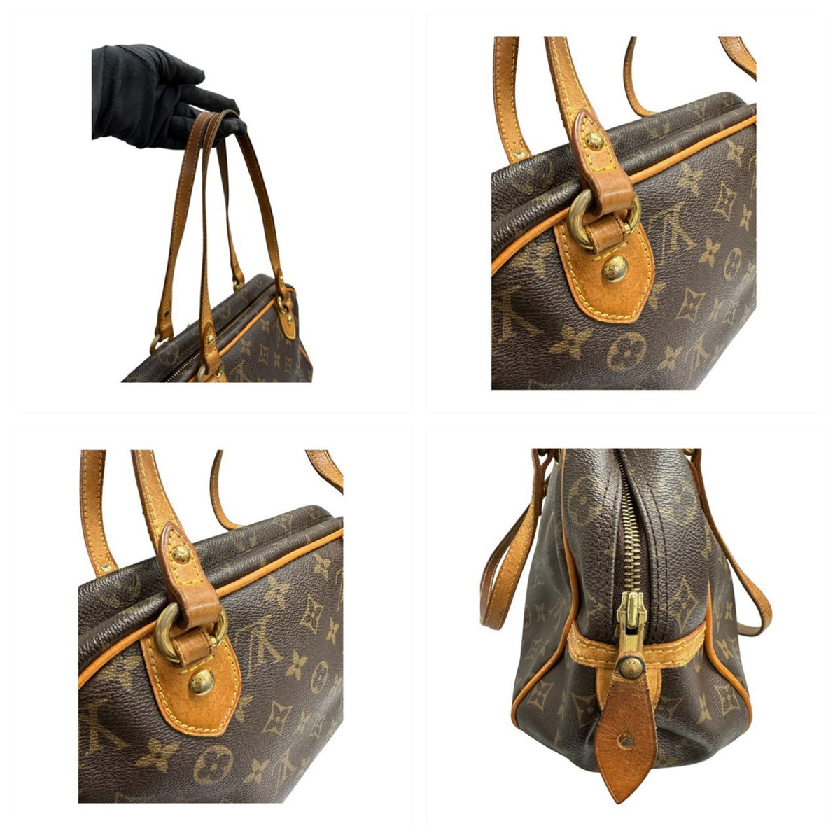 LOUIS VUITTON ルイヴィトン モノグラム ブラウン ゴールド金具 PVC M95565 セミショルダーバッグ レディース AB