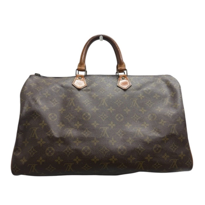 LOUIS VUITTON ルイヴィトン ヴィンテージ モノグラム スピーディ40 ブラウン ゴールド金具 PVC M41522 ボストンバッグ レディース AB
