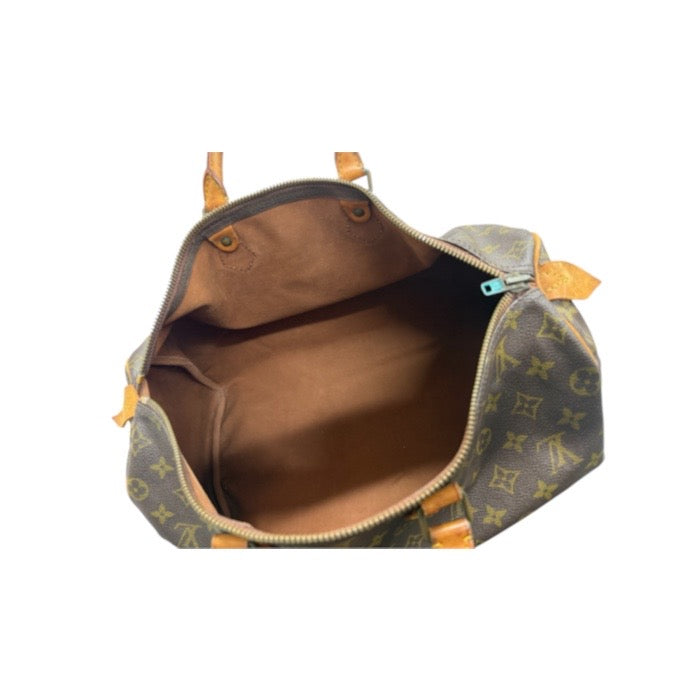 LOUIS VUITTON ルイヴィトン ヴィンテージ モノグラム スピーディ40 ブラウン ゴールド金具 PVC M41522 ボストンバッグ レディース AB