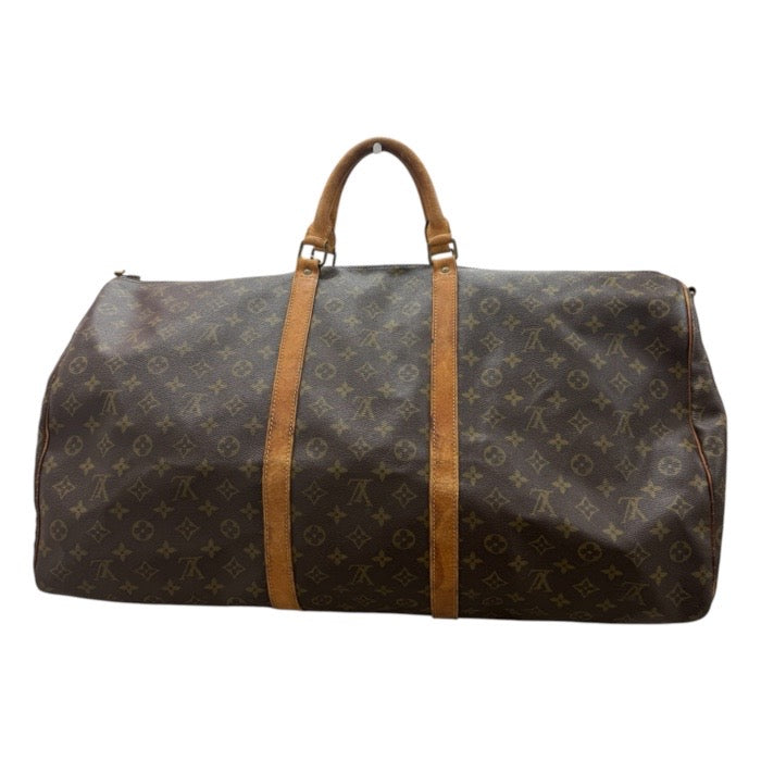 LOUIS VUITTON ルイヴィトン モノグラム キーポル60 ブラウン ゴールド金具 PVC M41422 ボストンバッグ レディース AB