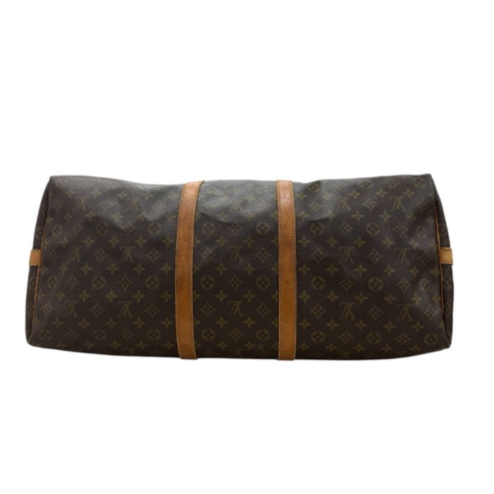 LOUIS VUITTON ルイヴィトン モノグラム キーポル60 ブラウン ゴールド金具 PVC M41422 ボストンバッグ レディース AB