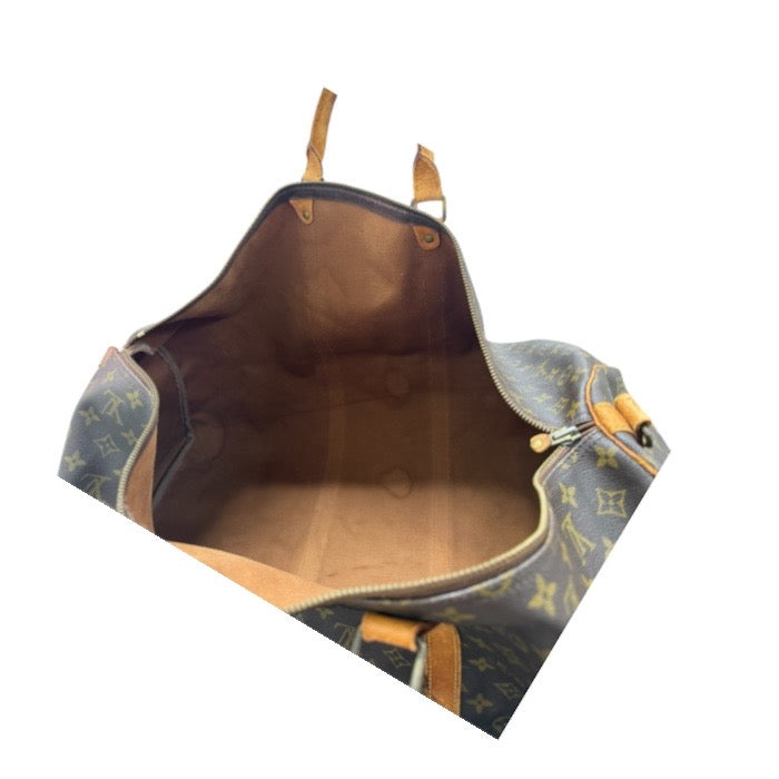 LOUIS VUITTON ルイヴィトン モノグラム キーポル60 ブラウン ゴールド金具 PVC M41422 ボストンバッグ レディース AB