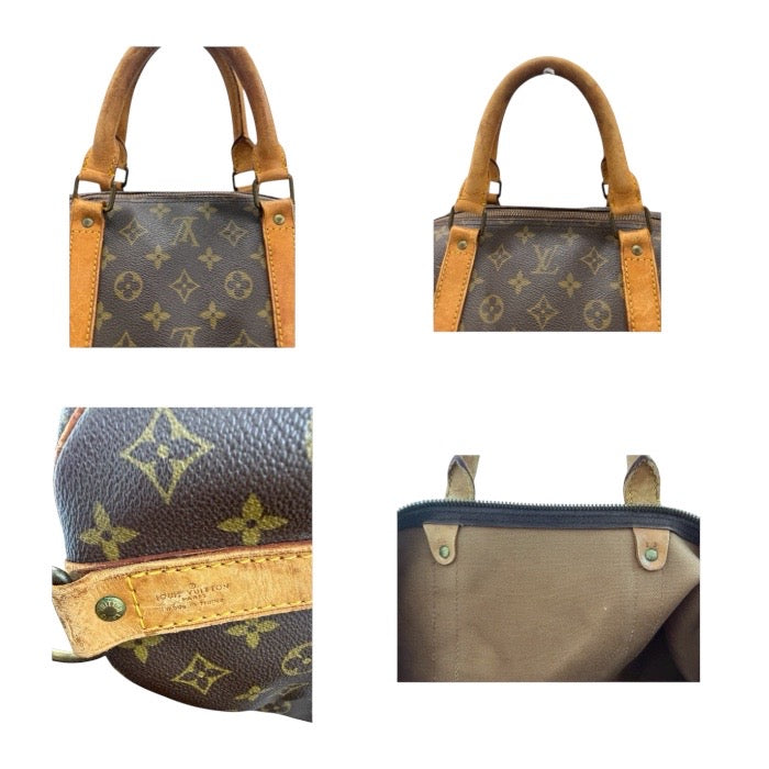 LOUIS VUITTON ルイヴィトン モノグラム キーポル60 ブラウン ゴールド金具 PVC M41422 ボストンバッグ レディース AB