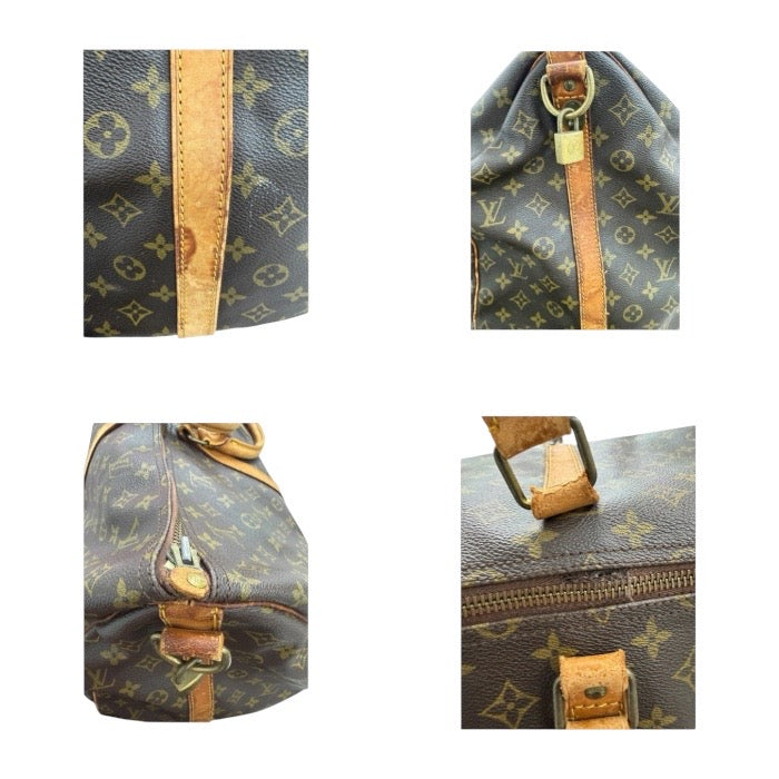 LOUIS VUITTON ルイヴィトン モノグラム キーポル60 ブラウン ゴールド金具 PVC M41422 ボストンバッグ レディース AB