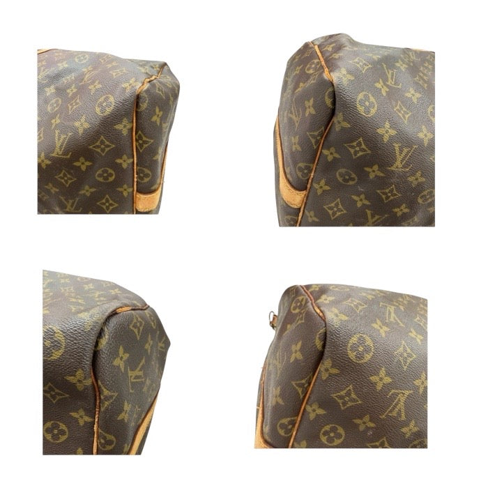 LOUIS VUITTON ルイヴィトン モノグラム キーポル60 ブラウン ゴールド金具 PVC M41422 ボストンバッグ レディース AB