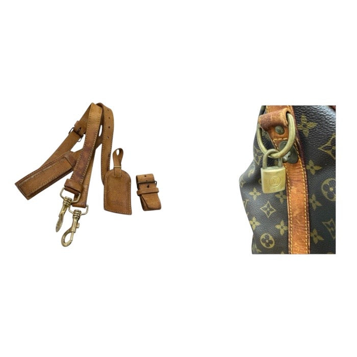 LOUIS VUITTON ルイヴィトン モノグラム キーポル60 ブラウン ゴールド金具 PVC M41422 ボストンバッグ レディース AB