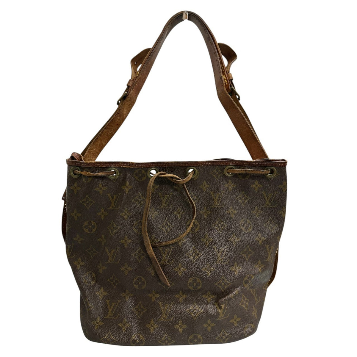 LOUIS VUITTON ルイヴィトン モノグラム ブラウン ゴールド金具 PVC M42226 セミショルダーバッグ レディース AB