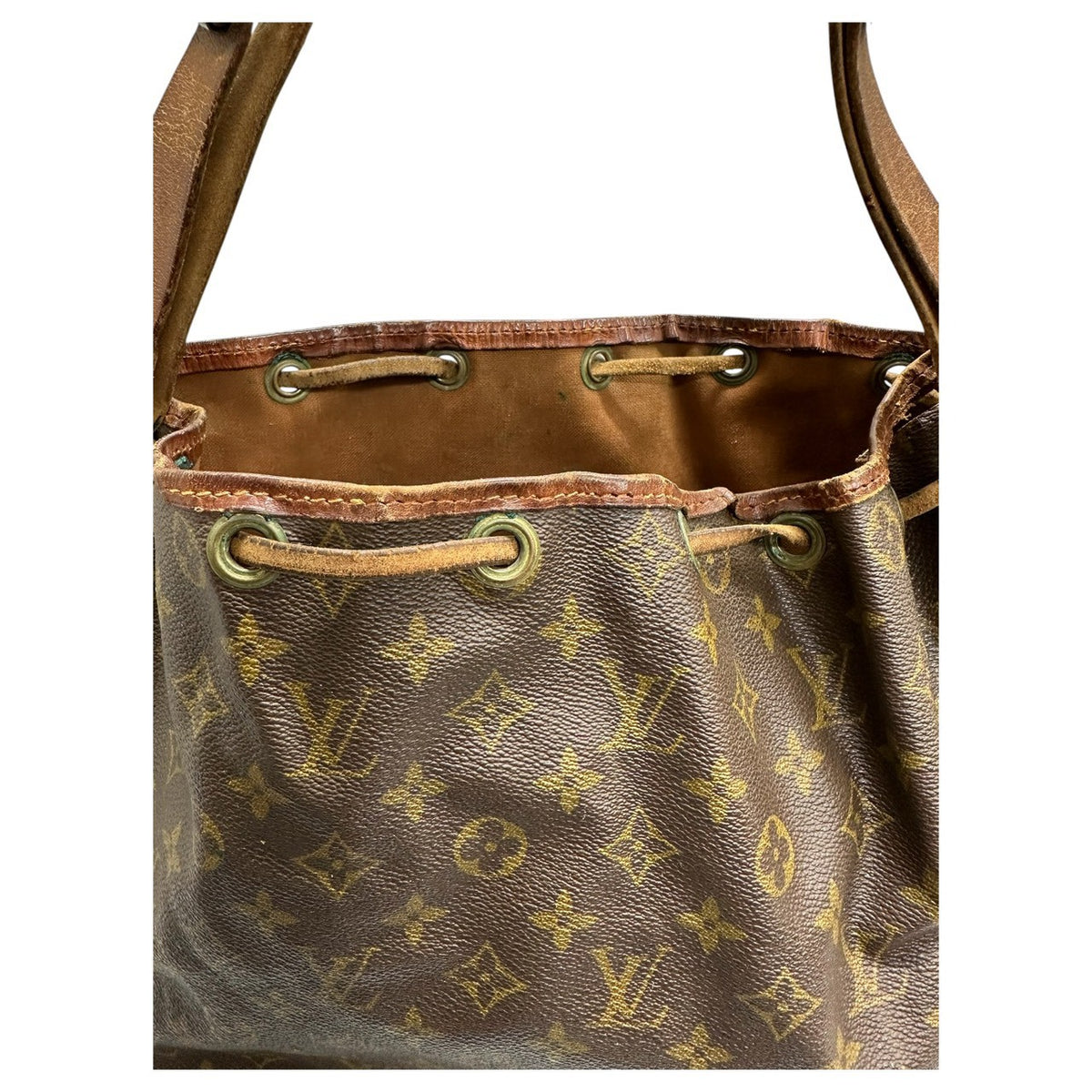 LOUIS VUITTON ルイヴィトン モノグラム ブラウン ゴールド金具 PVC M42226 セミショルダーバッグ レディース AB