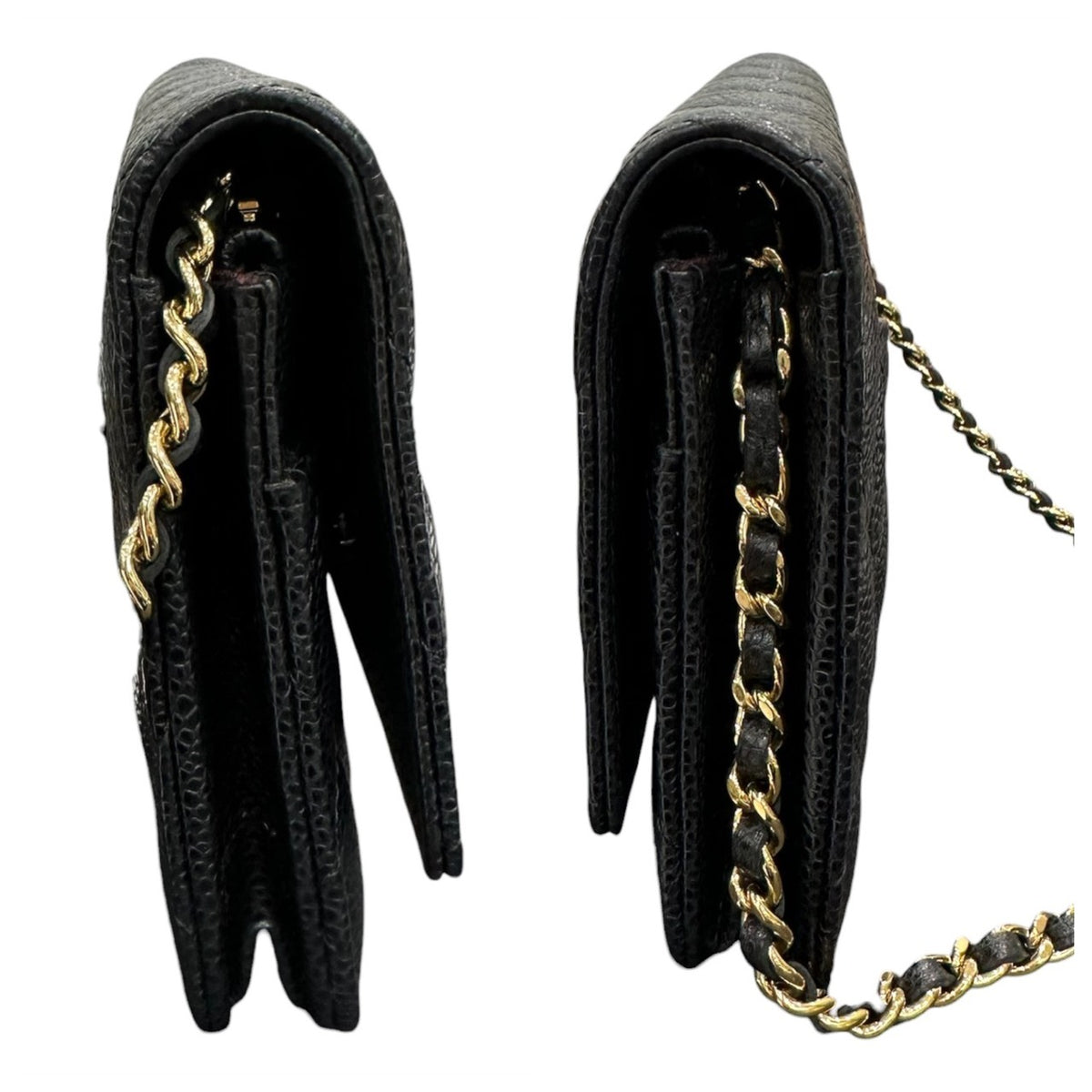 CHANEL シャネル キャビアスキン マトラッセ ブラック ゴールド金具 カーフ AP0250 ショルダーバッグ レディース A