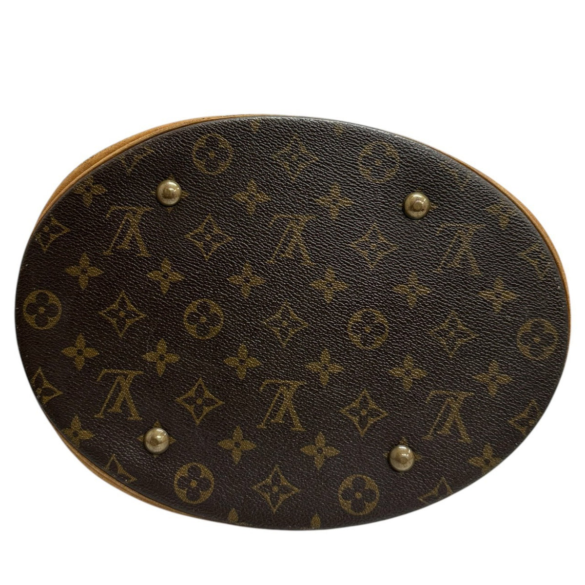 LOUIS VUITTON ルイヴィトン モノグラム ブラウン ゴールド金具 PVC M42236 トートバッグ レディース AB
