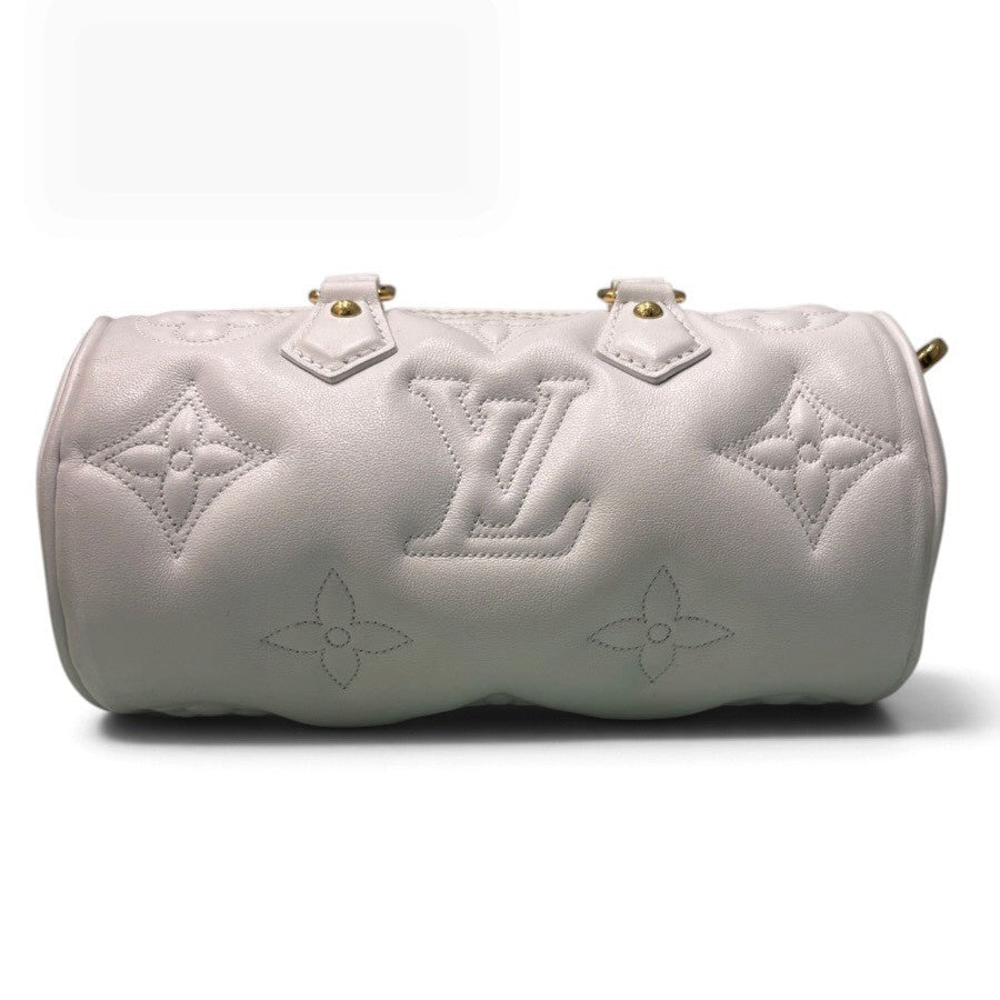 LOUIS VUITTON ルイヴィトン バブルグラム パピヨンBB ホワイト　ゴールド金具 レザー M59800 ハンドバッグ レディース AB