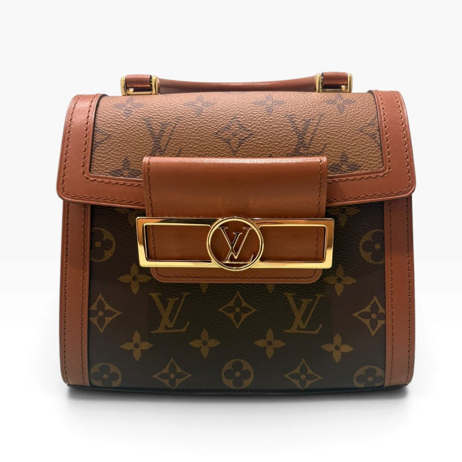 LOUIS VUITTON ルイヴィトン モノグラム ドーフィーヌ　キャピタル ブラウン ゴールド金具 レザー M46751 ハンドバッグ レディース A
