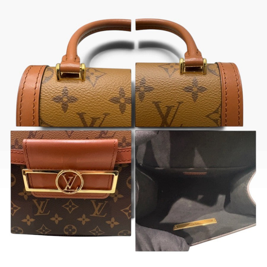 LOUIS VUITTON ルイヴィトン モノグラム ドーフィーヌ　キャピタル ブラウン ゴールド金具 レザー M46751 ハンドバッグ レディース A