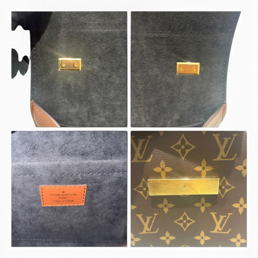 LOUIS VUITTON ルイヴィトン モノグラム ドーフィーヌ　キャピタル ブラウン ゴールド金具 レザー M46751 ハンドバッグ レディース A