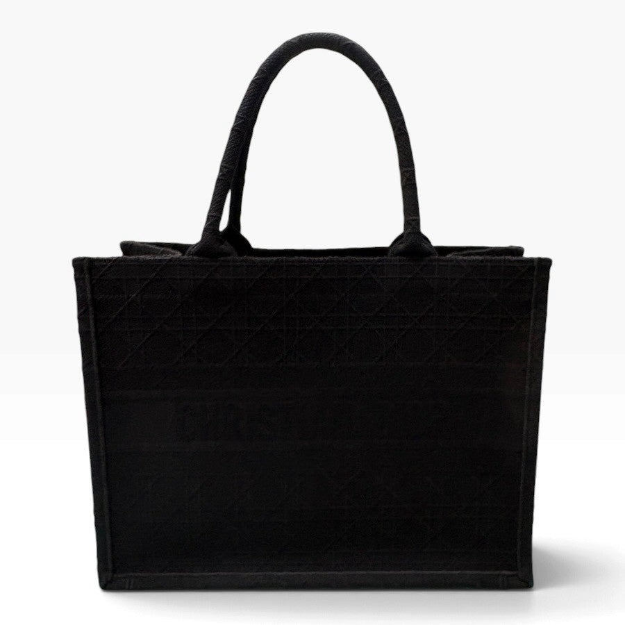 Christian Dior クリスチャンディオール カナージュ ブックトート ブラック キャンバス M1296ZZAU トートバッグ レディース A