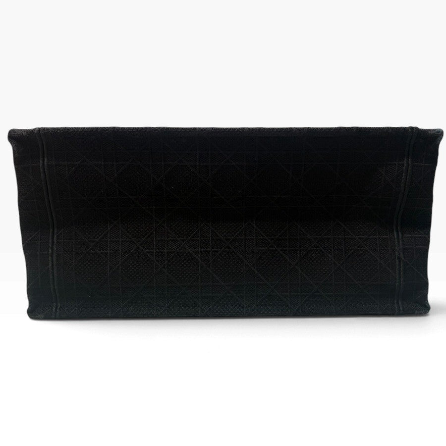 Christian Dior クリスチャンディオール カナージュ ブックトート ブラック キャンバス M1296ZZAU トートバッグ レディース A