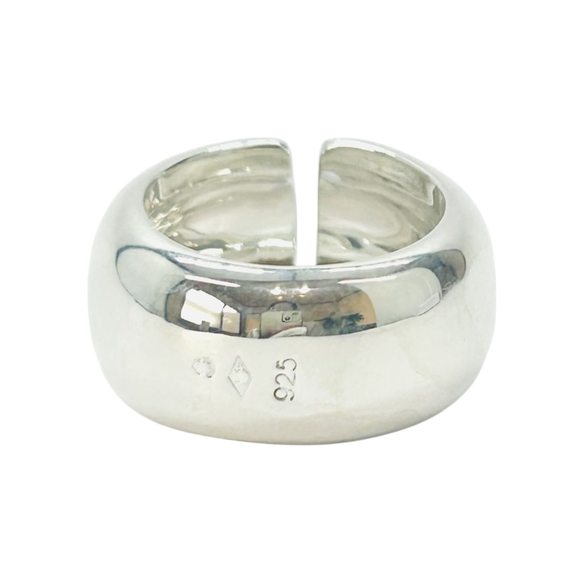 CHANEL Chanel Logo Silver Silver 925 Ring Finger Accessory Jewelry Size 12 Ladies A