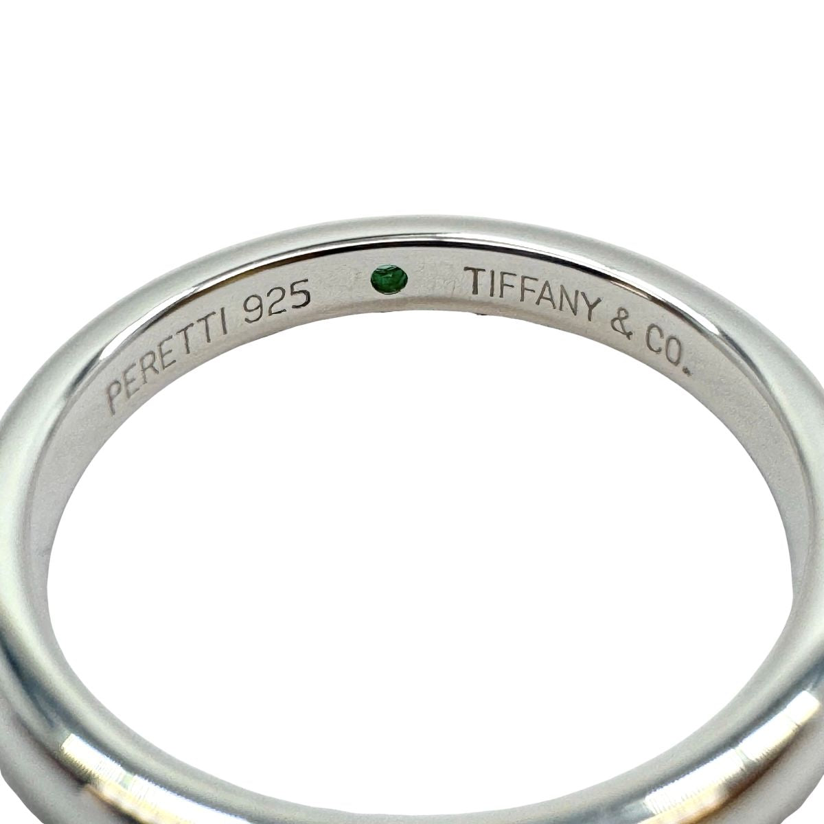 TIFFANY&Co. ティファニー エルサ ペレッティ スタッキング バンドリング シルバー シルバー925 / エメラルド リング 指輪 アクセサリー ジュエリー 12号 レディース A