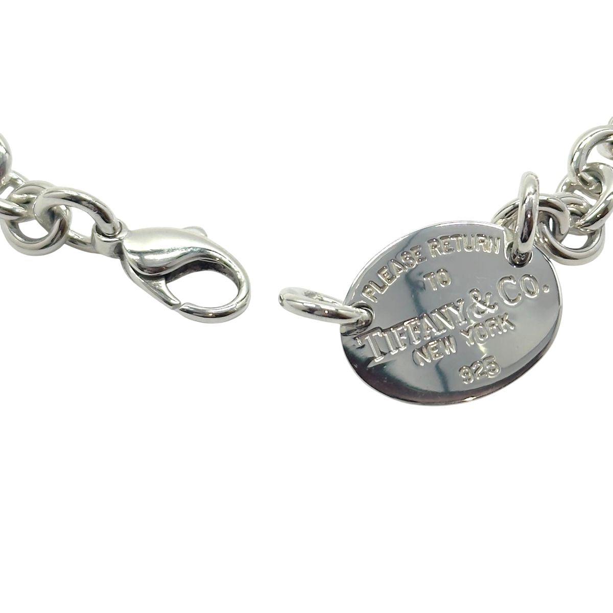 TIFFANY&Co. ティファニー リターントゥ オーバル タグ チェーン シルバー シルバー925 ネックレス ペンダント チョーカー ブレスレット レディース A