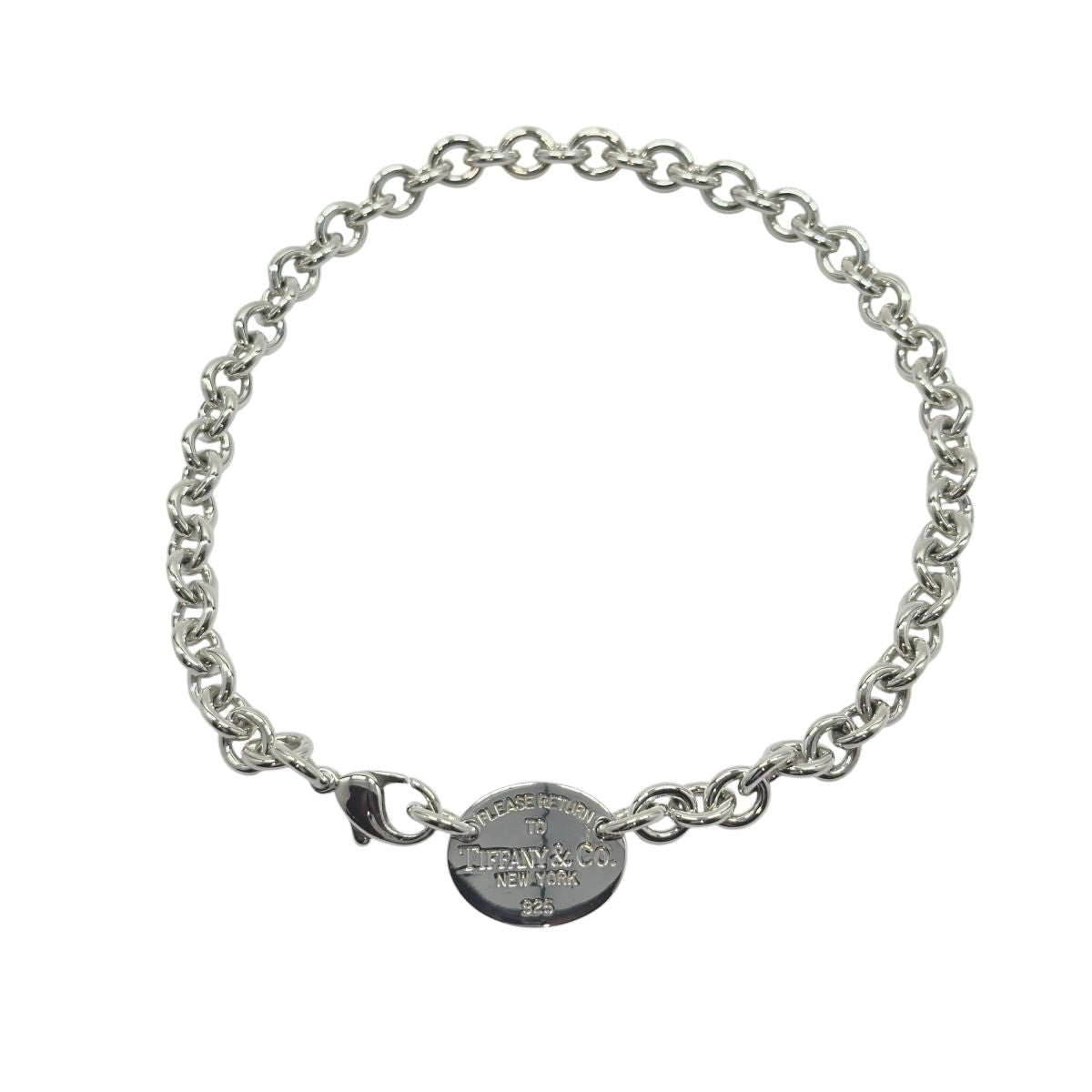 TIFFANY&Co. ティファニー リターントゥ オーバル タグ チェーン シルバー シルバー925 ネックレス ペンダント チョーカー ブレスレット レディース A