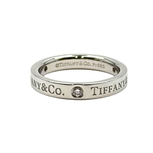 TIFFANY&Co. ティファニー フラットバンドリング 3Pダイヤ シルバー Pt950プラチナ / ダイヤモンド リング 指輪 アクセサリー ジュエリー 6.5号 レディース A