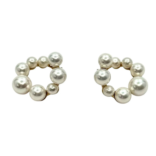 Jouete ジュエッテ パール サークルピアス イエローゴールド シルバー925 / フェイクパール 075132 ピアス アクセサリー ジュエリー レディース A