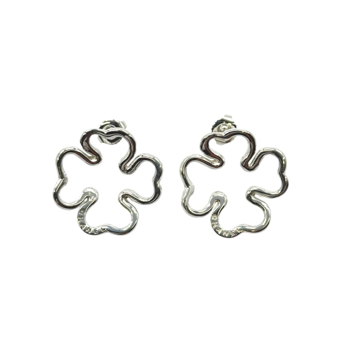 CHANEL シャネル クローバーモチーフ シルバー シルバー925 ピアス アクセサリー ジュエリー レディース A