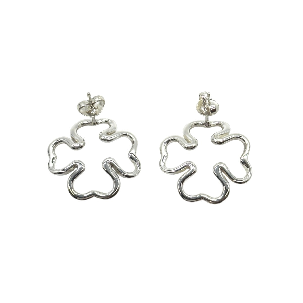 CHANEL シャネル クローバーモチーフ シルバー シルバー925 ピアス アクセサリー ジュエリー レディース A