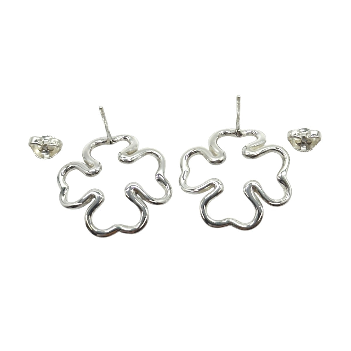 CHANEL シャネル クローバーモチーフ シルバー シルバー925 ピアス アクセサリー ジュエリー レディース A