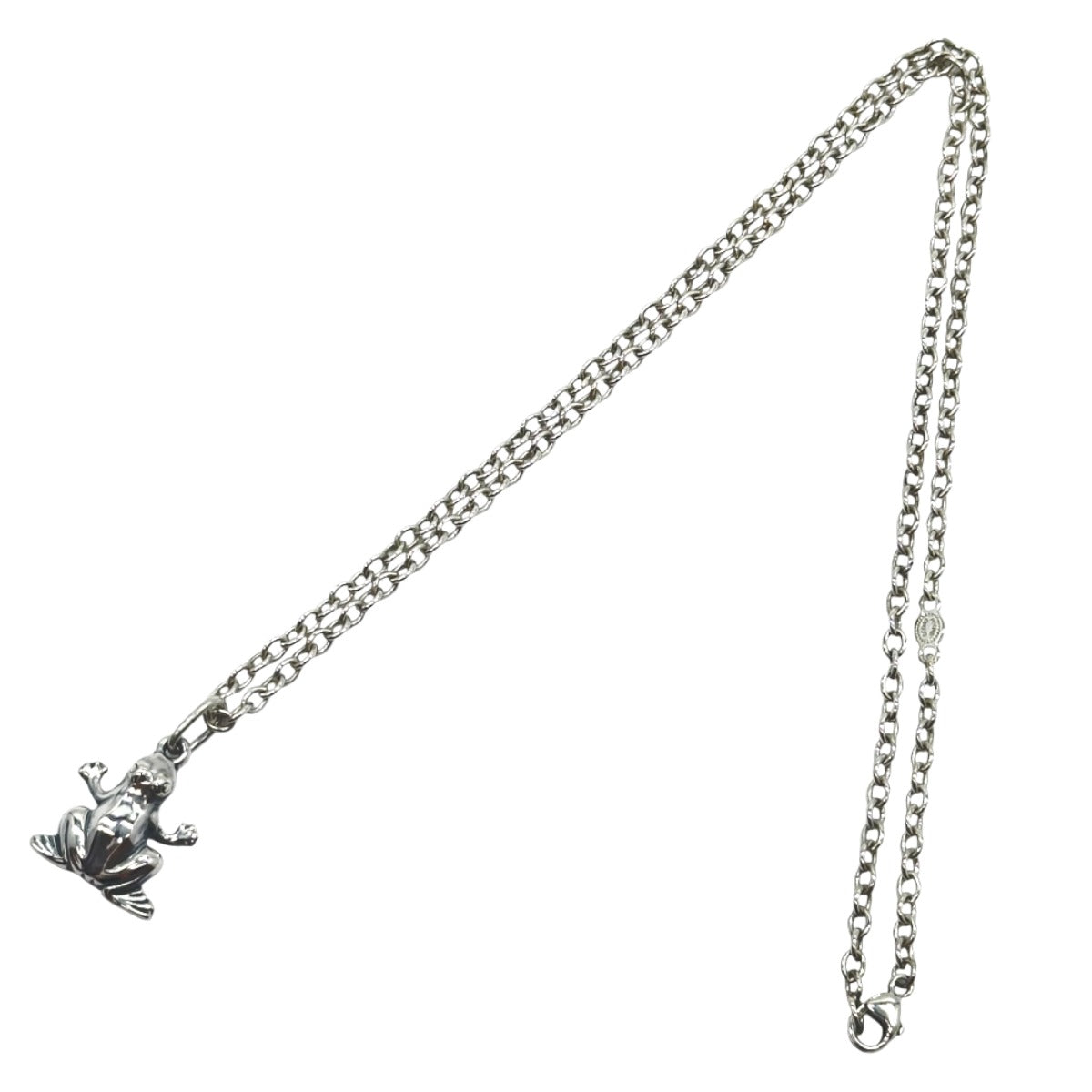 Georg Jensen ジョージジェンセン カエル モチーフ シルバー シルバー925 ネックレス ペンダント チェーン アクセサリー レディース A