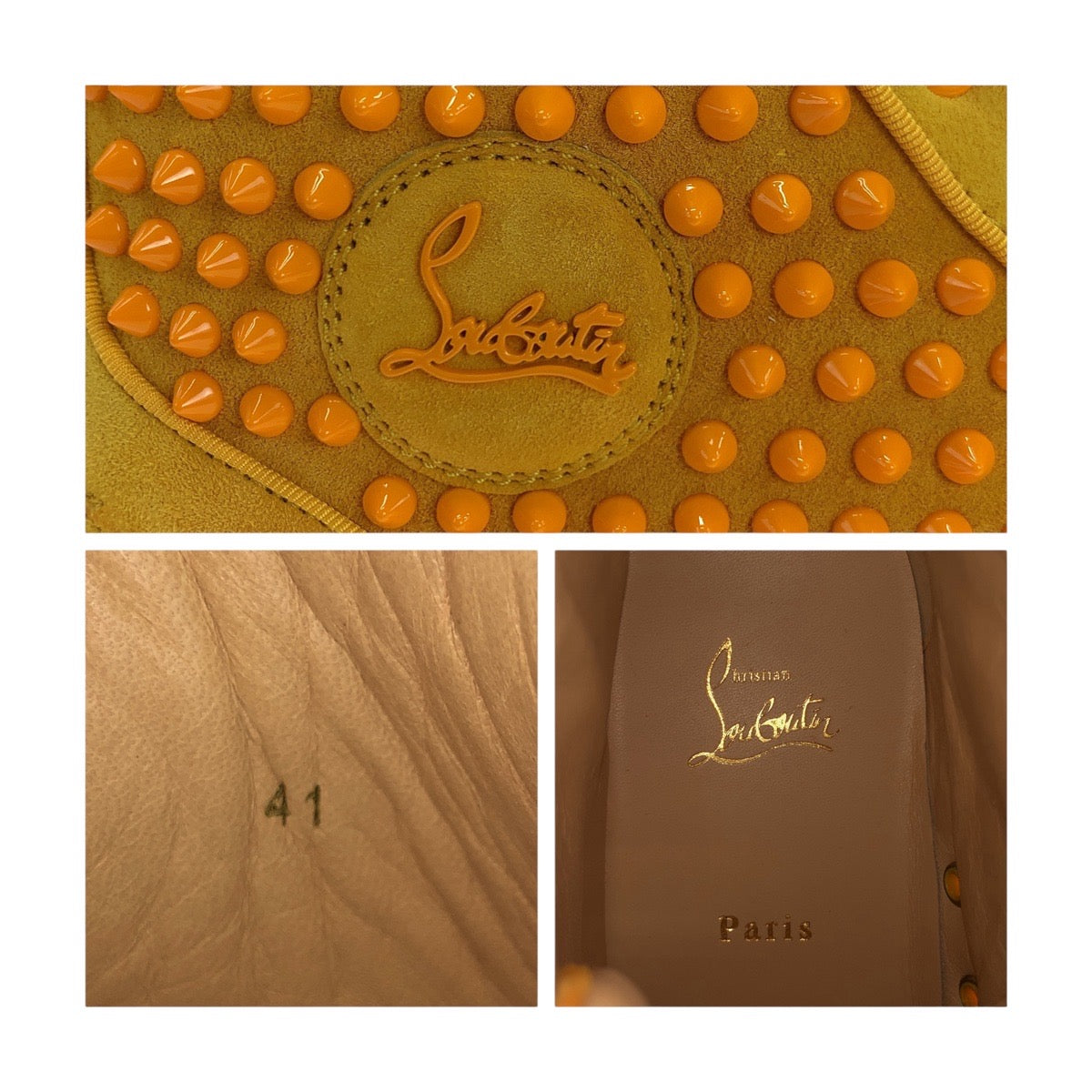 19076
Christian Louboutin クリスチャンルブタン LOUIS ORLATO FLAT サイズ表記41/26cm イエロー スウェード 3160092 スニーカー 岩田屋福岡本店限定 メンズ SA78