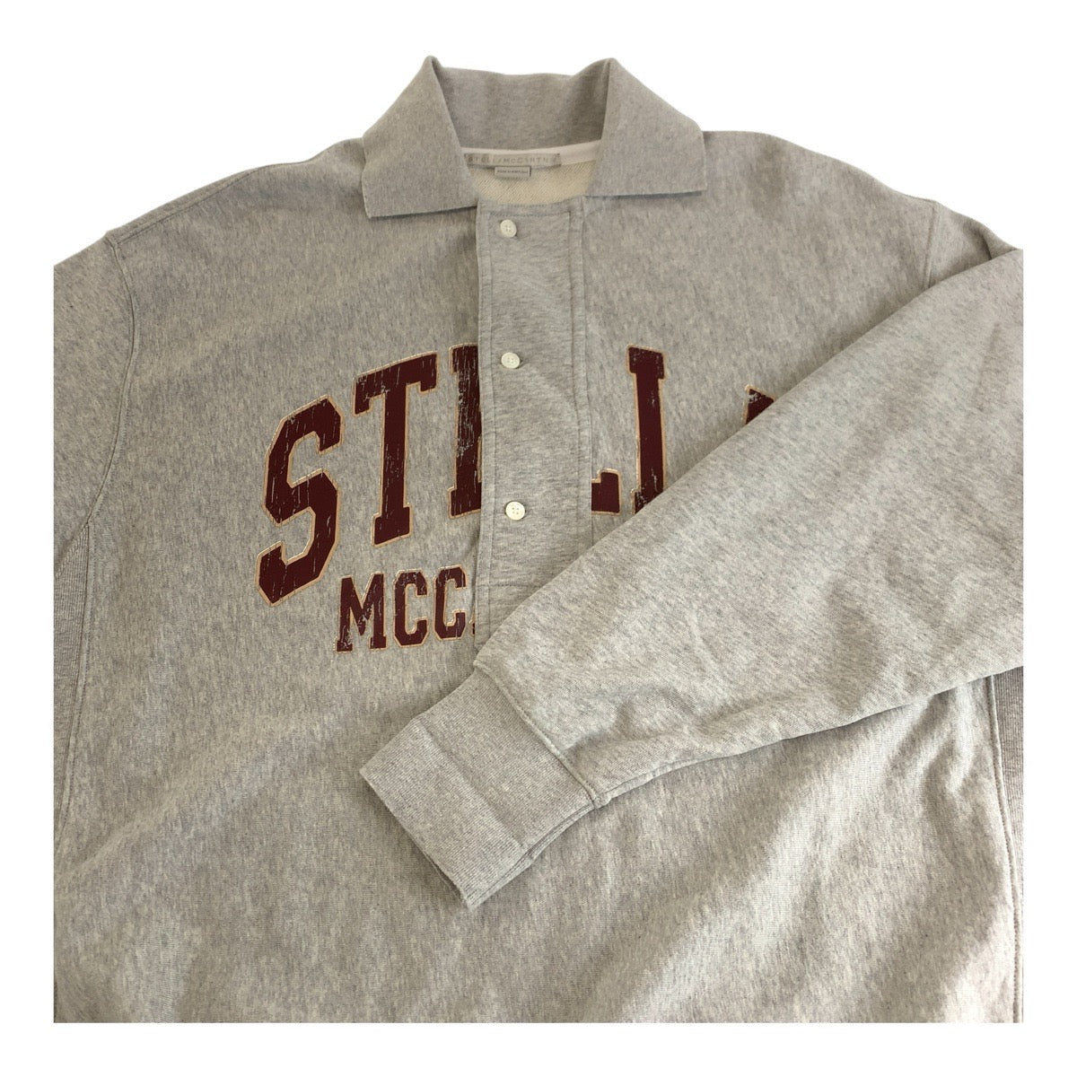 19700
Stella McCartney ステラマッカートニー プリントロゴ サイズS グレー レッド コットン ポロシャツ スウェットシャツ レディース A45