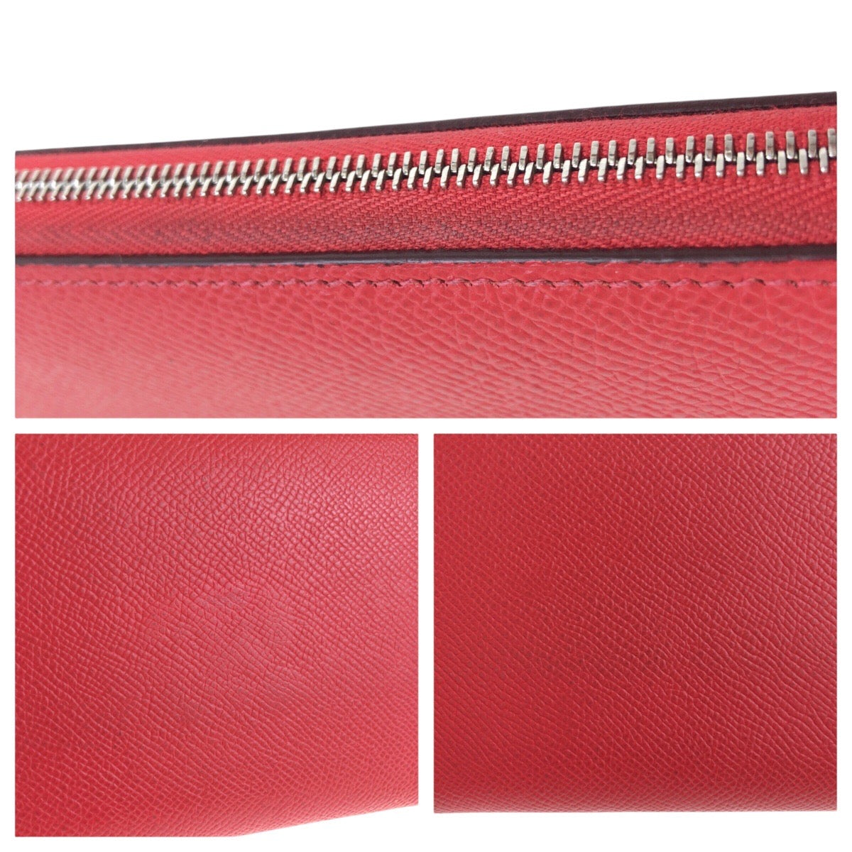 20285
HERMES エルメス アザップロング シルクイン ルージュ レッド シルバー金具 ヴォーエプソン 長財布 ロングウォレット A刻印 レディース AB44