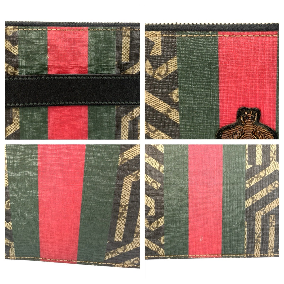 22101
GUCCI グッチ GGカレイド シェリーライン ベージュ ブラック シルバー金具 GGスプリームキャンバス / レザー 429004 ショルダーバッグ クラッチバッグ メンズ A56