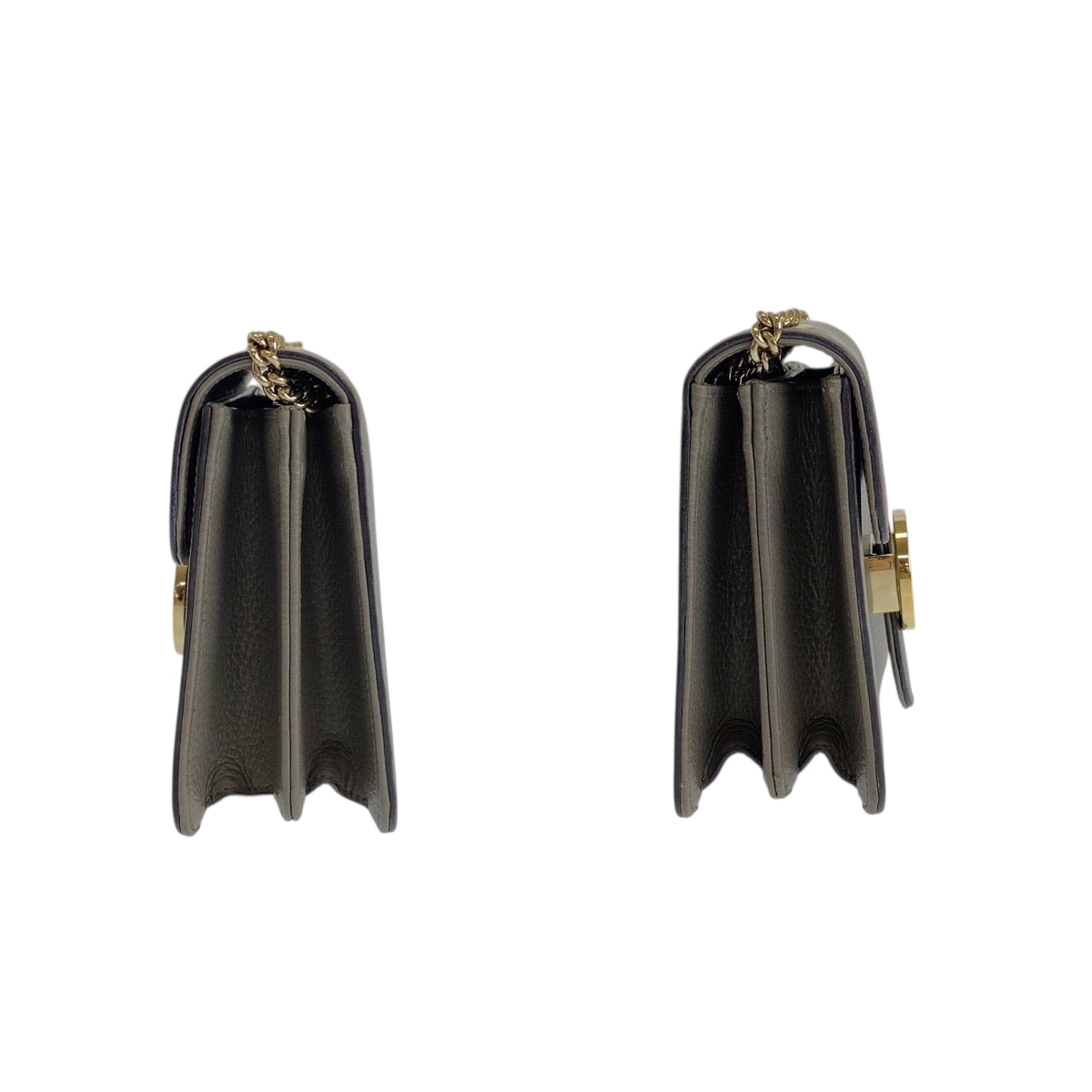 22536
GUCCI グッチ インターロッキング グレー ゴールド金具 レザー 510304 ショルダーバッグ チェーンショルダーバッグ レディース ABP56
